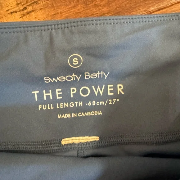 Sweaty Betty Blue High-Waist Mesh Leggings - Picture 4 of 7